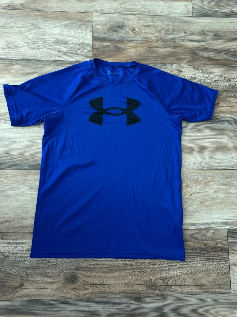 Under Armour Tech Big Logo T Royal Blue Youth XL